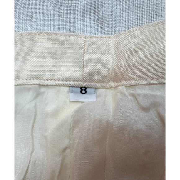 Noviello Bloom Silk 2‑Piece Pant Suit Size 8 Ivory Blush Made in USA Womens - Picture 6 of 16